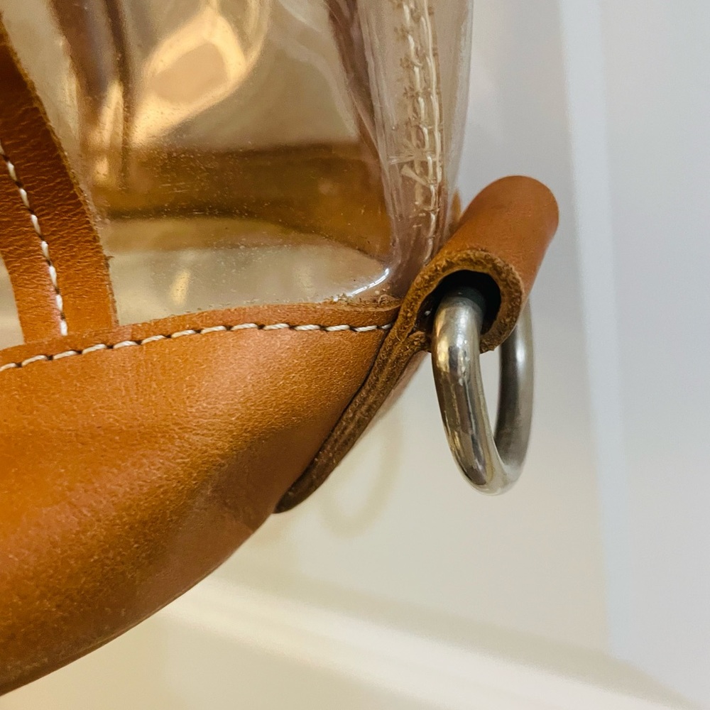 LONGCHAMP LEATHER PVC HUGE BUCKET BAG - Picture 11 of 16